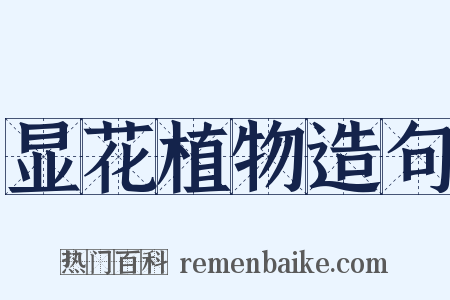 显花植物造句是什么意思的图片